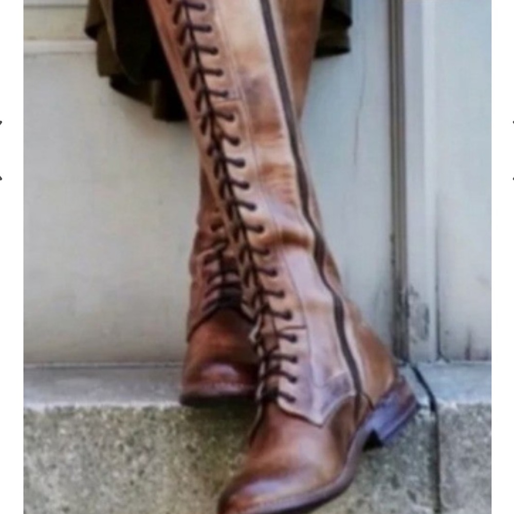 BED STU Della Lace Up Knee High Boot